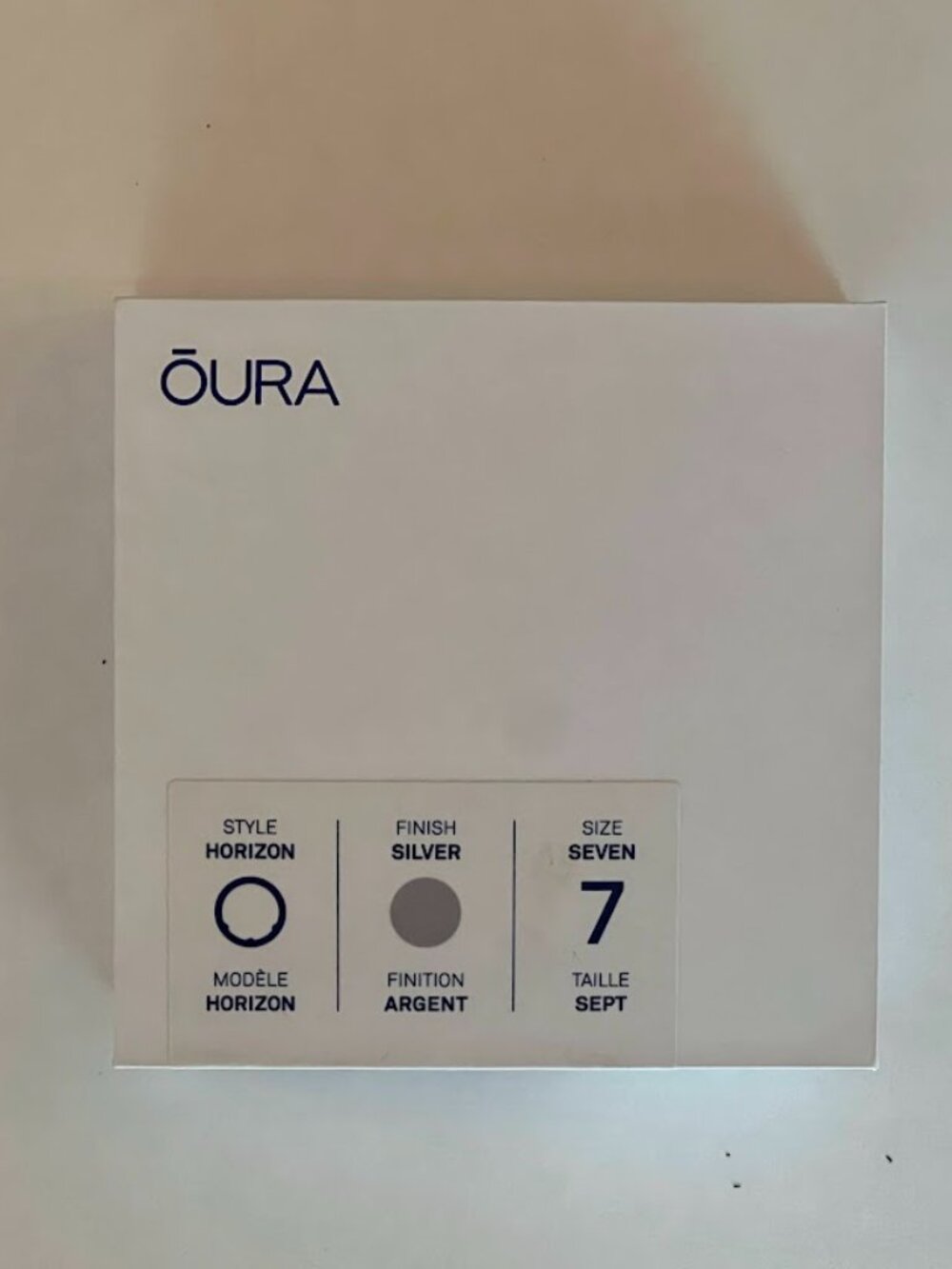 Oura Ring Gen 3 Horizon Silver Size 7